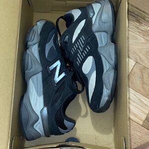 New Balance Kids Black and Gray Athletic Sneakers